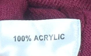 James Pringle Men’s Red V-Neck Knit Jumper L Long Sleeve Pullover