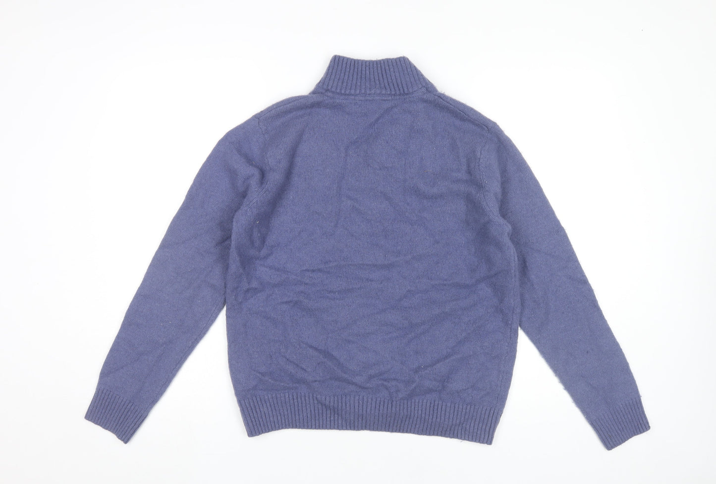 Crew Clothing Co. Men’s Blue Wool Henley Jumper L Long Sleeve