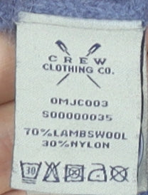 Crew Clothing Co. Men’s Blue Wool Henley Jumper L Long Sleeve