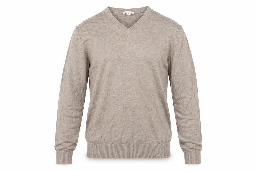 Gap Mens Beige V-Neck Cotton Pullover Jumper Size M
