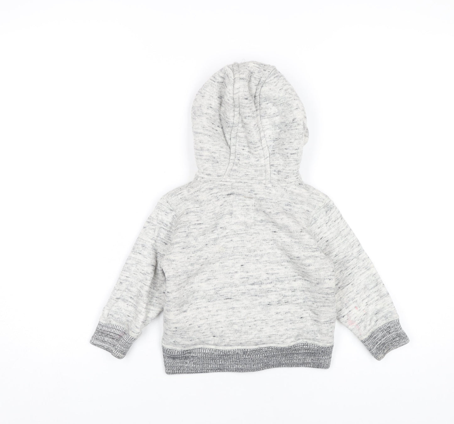 Next Unisex Baby Grey Hooded Jacket 18-24 Months Polyester Cotton Zip
