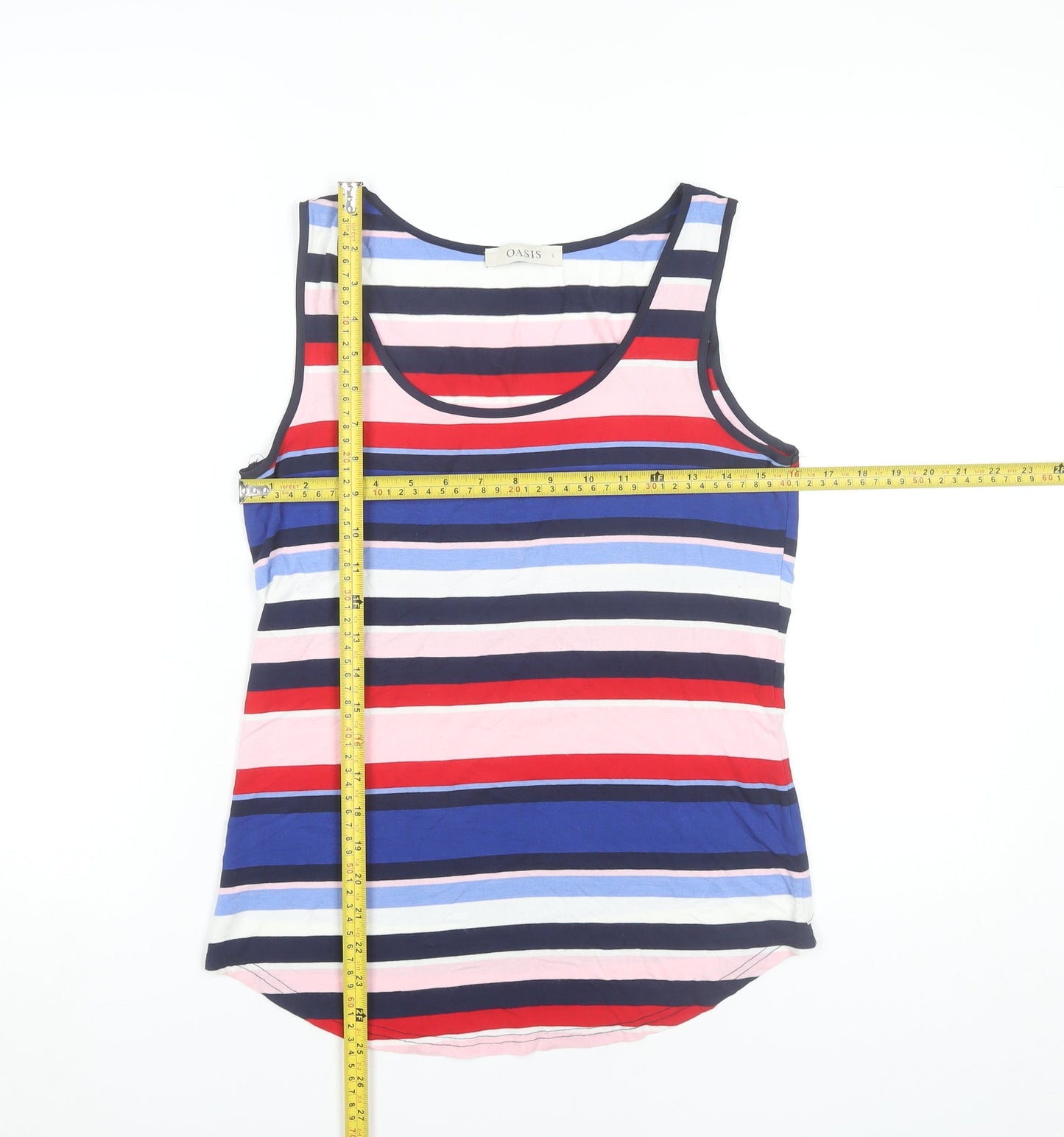 Womens UK Size S Oasis Multicoloured Basic Tank