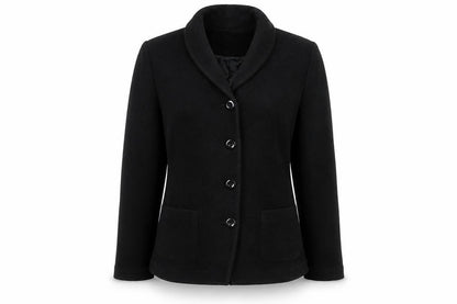 Vanilia Women’s Black Wool Blend Blazer Jacket Size 12