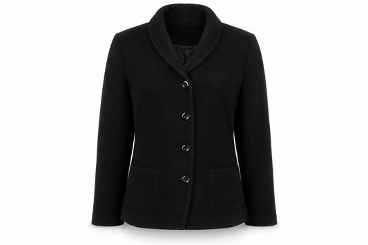 Vanilia Women’s Black Wool Blend Blazer Jacket Size 12