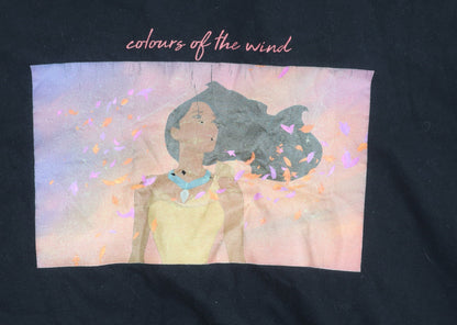 Disney Cropp Womens Black Pocahontas Hoodie Pullover S