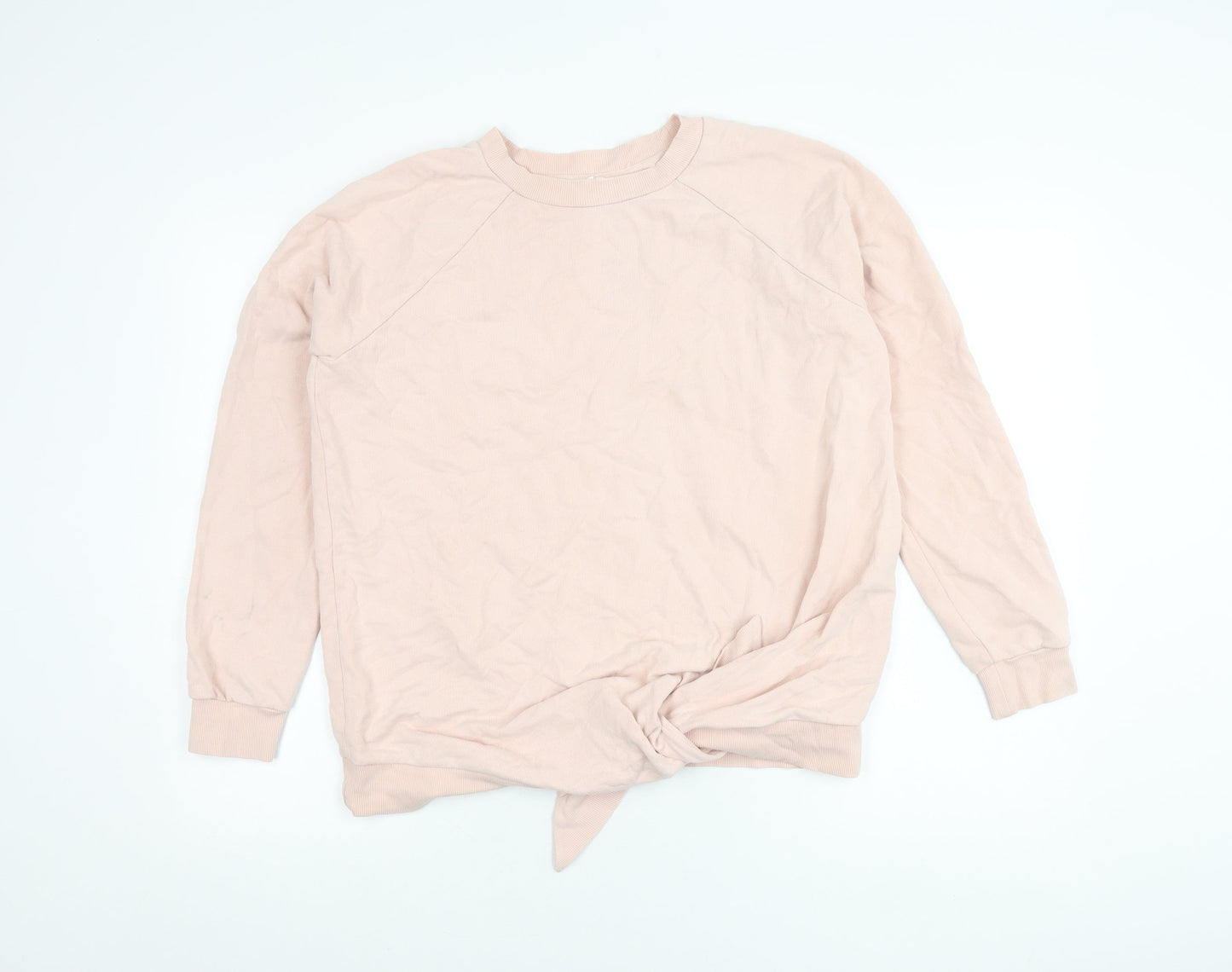 Next Women’s Pink Sweatshirt UK 10 Cotton Crew Neck Long Sleeve