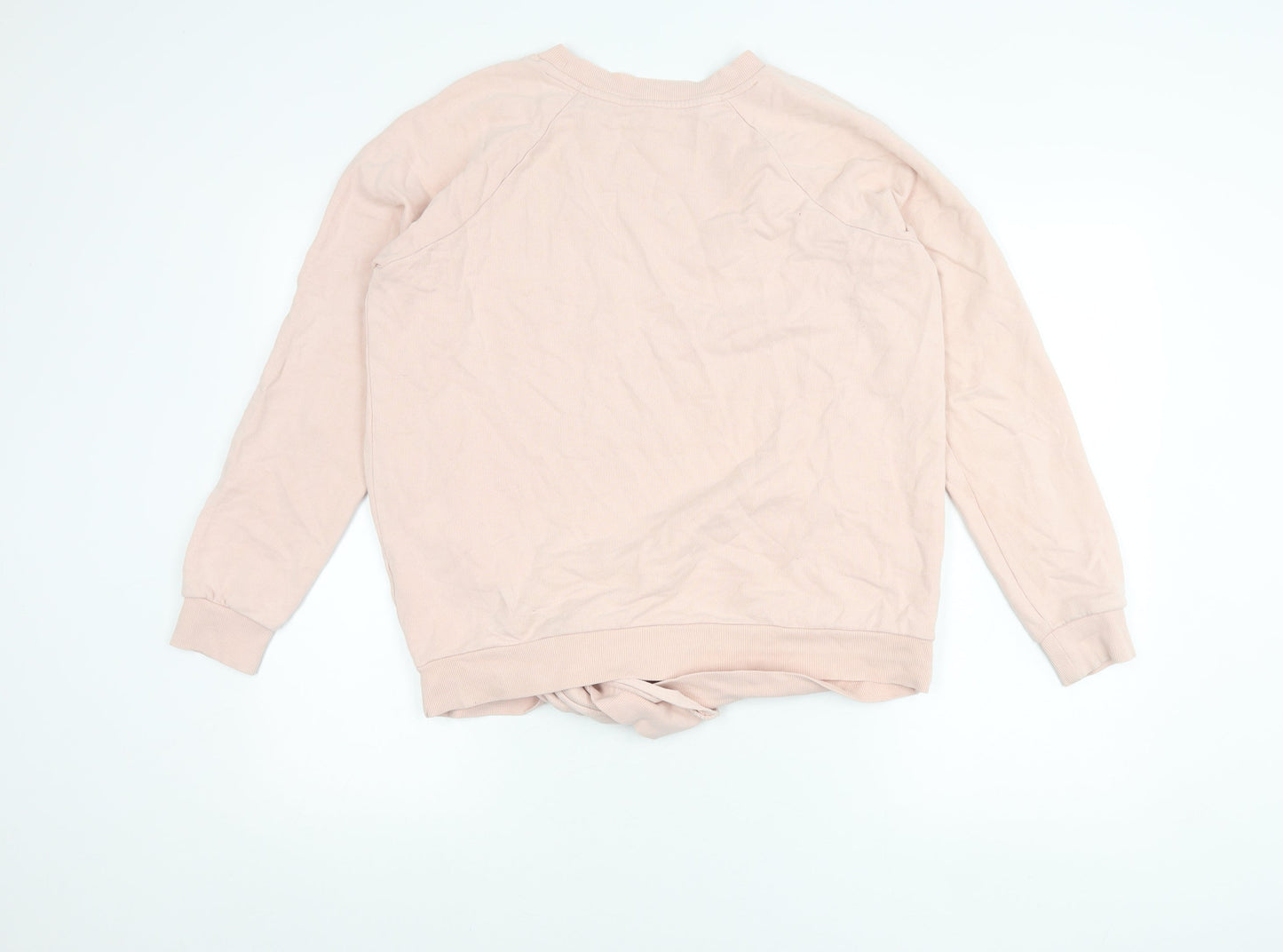 Next Women’s Pink Sweatshirt UK 10 Cotton Crew Neck Long Sleeve