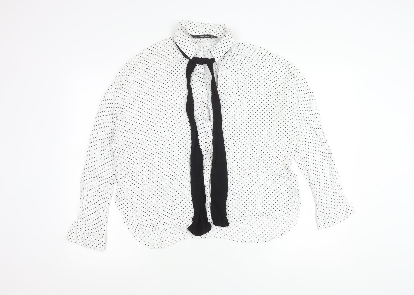 Womens UK Size L Zara White Classic Blouse