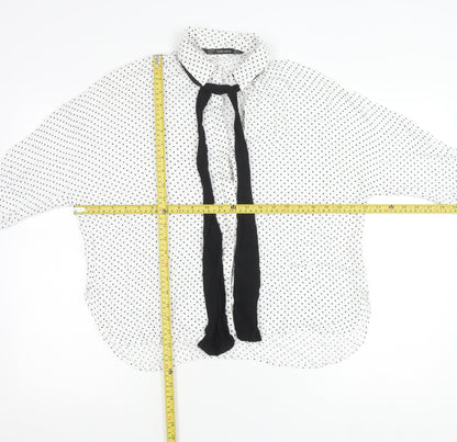 Womens UK Size L Zara White Classic Blouse