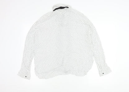 Womens UK Size L Zara White Classic Blouse