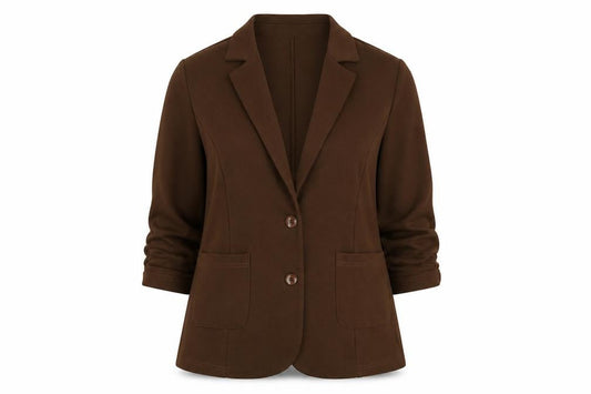 Mint Limit Women Brown Blazer Jacket Size L Polyester Two Button