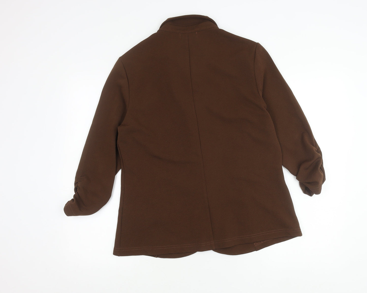 Mint Limit Women Brown Blazer Jacket Size L Polyester Two Button