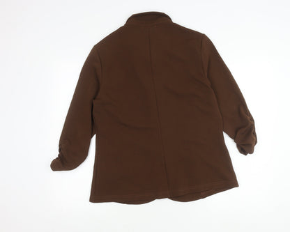 Mint Limit Women Brown Blazer Jacket Size L Polyester Two Button