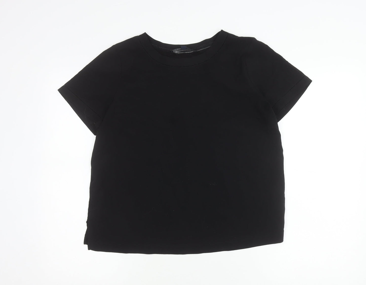 Womens UK Size M French Connection Black Basic T-Shirt