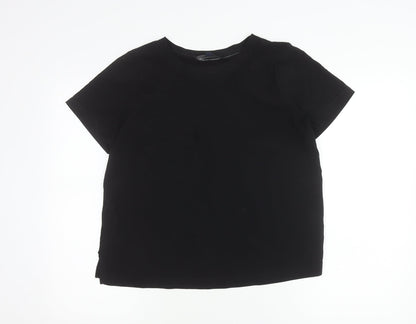 Womens UK Size M French Connection Black Basic T-Shirt