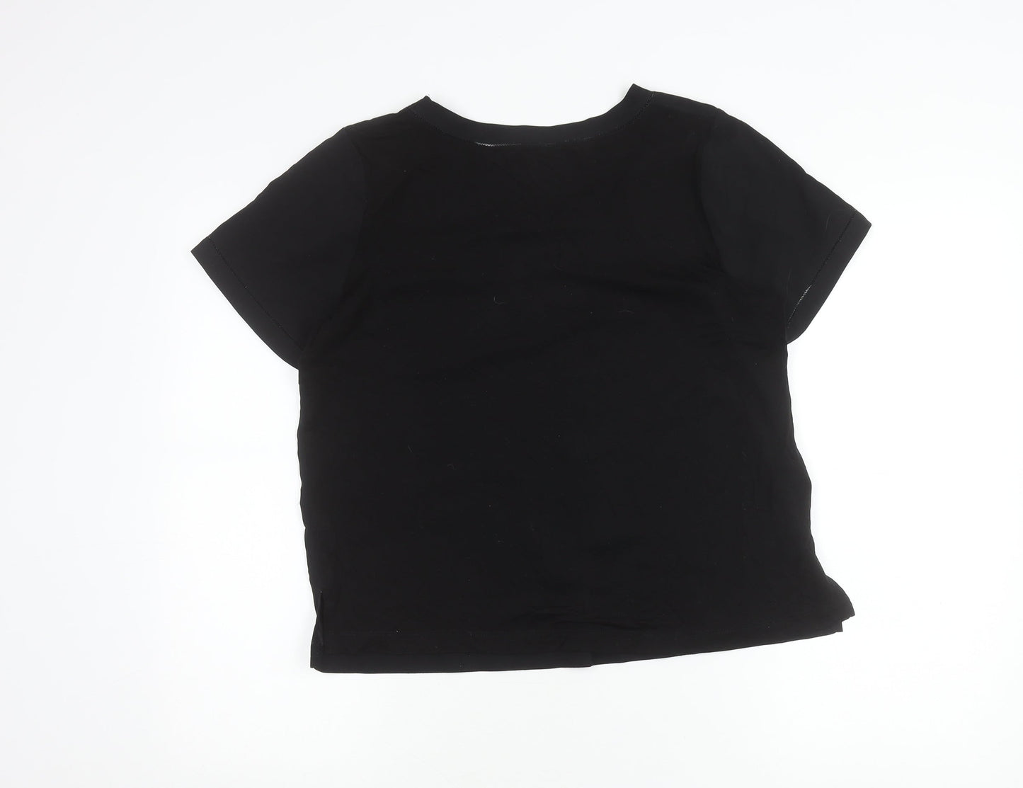 Womens UK Size M French Connection Black Basic T-Shirt
