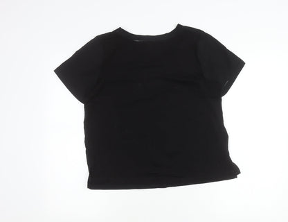 Womens UK Size M French Connection Black Basic T-Shirt