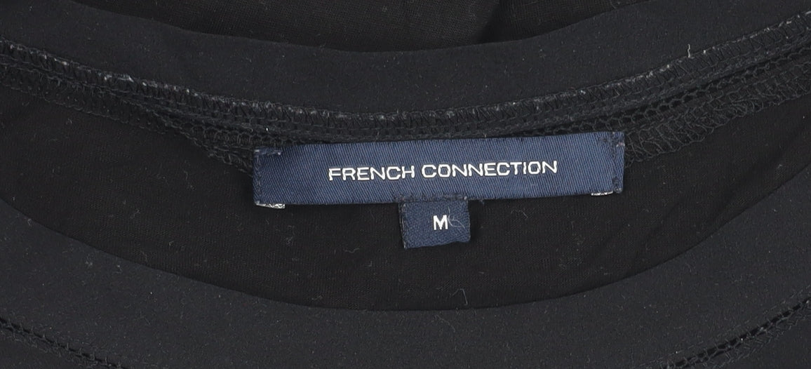 Womens UK Size M French Connection Black Basic T-Shirt