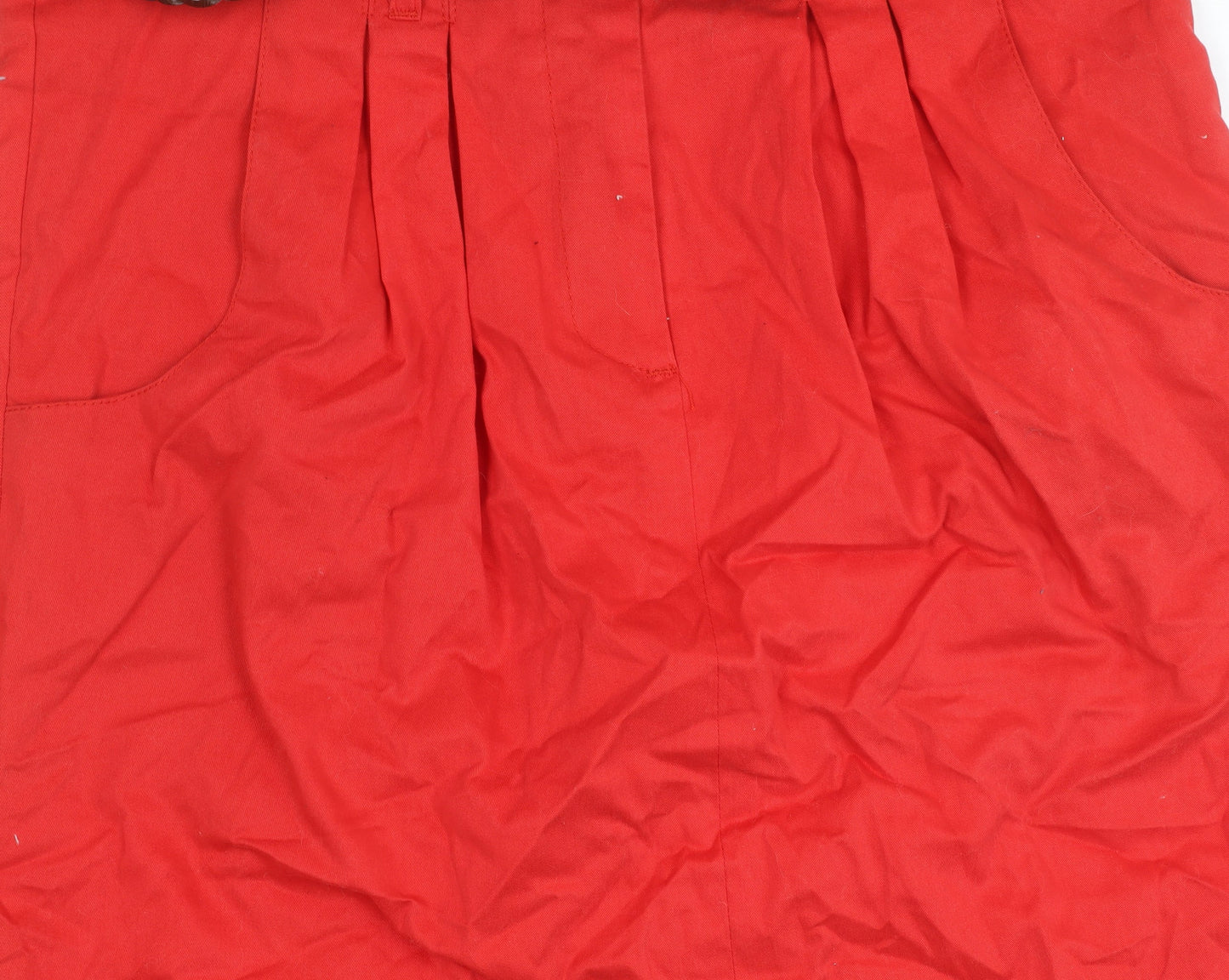 Womens UK Size 12 Topshop Pleated Canvas Skirt