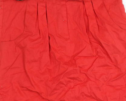 Womens UK Size 12 Topshop Pleated Canvas Skirt