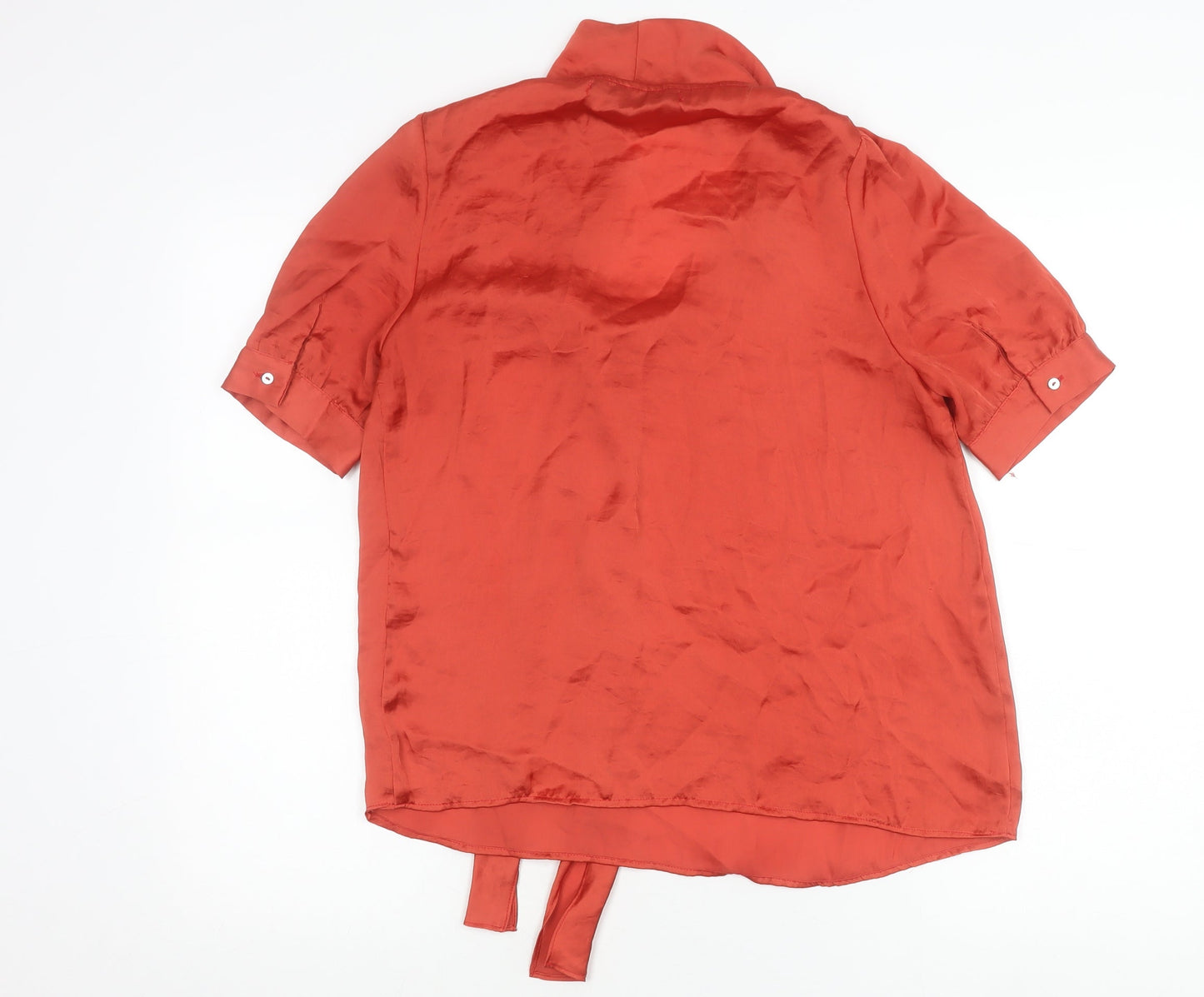 Womens UK Size M Zara Basic Red Basic Blouse