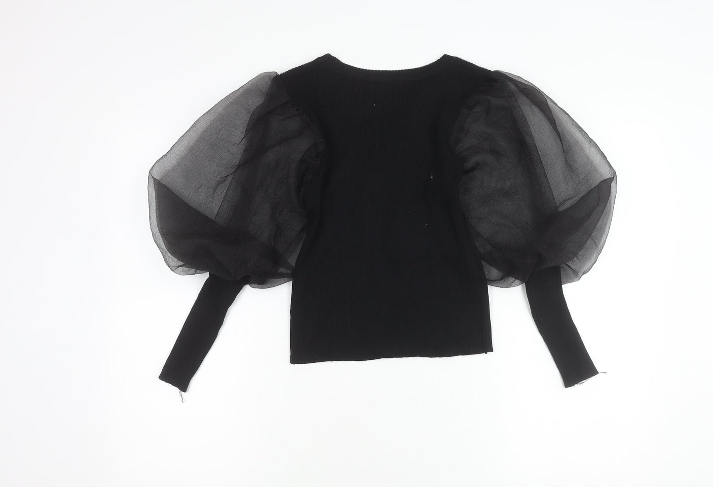 Womens UK Size S Cherry Koko Black Tunic Blouse