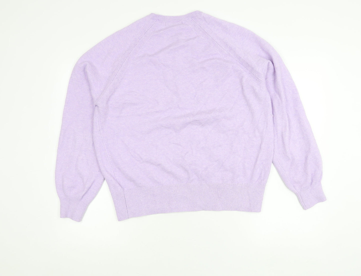 Womens UK Size M Marks and Spencer Purple Henley Jumper