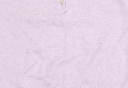 Womens UK Size M Marks and Spencer Purple Henley Jumper