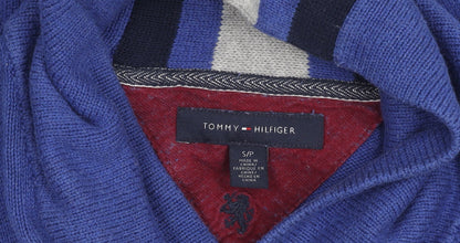 Tommy Hilfiger Men’s Blue Cotton Pullover Jumper S Long Sleeve