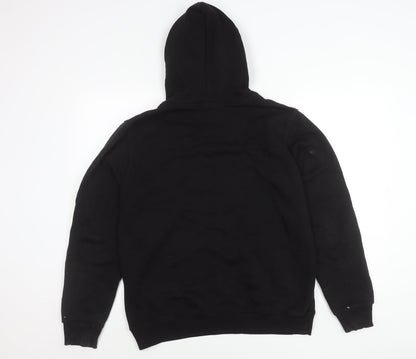 Tommy Hilfiger Men’s Black Pullover Hoodie L Embroidered Logo