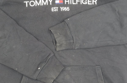Tommy Hilfiger Men’s Black Pullover Hoodie L Embroidered Logo