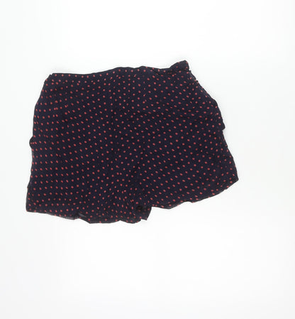 Topshop Womens Navy Blue Polka Dot Culotte Shorts Size 12
