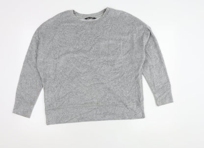 Debenhams Women’s Grey Cotton Blend Crew Neck Pullover Jumper Size 12