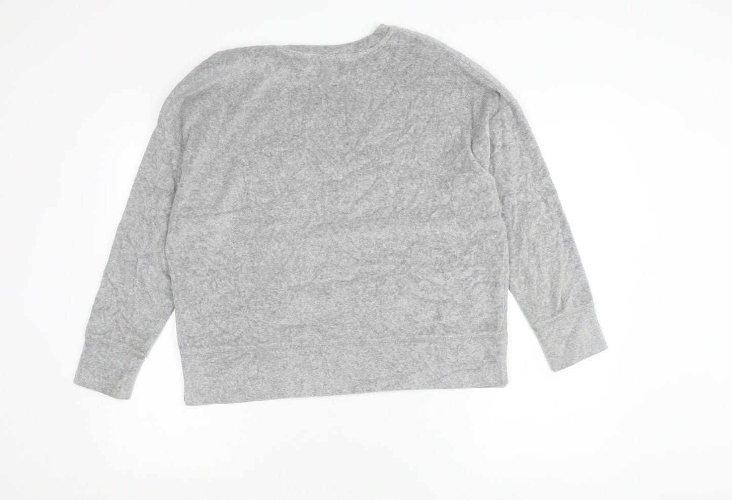 Debenhams Women’s Grey Cotton Blend Crew Neck Pullover Jumper Size 12