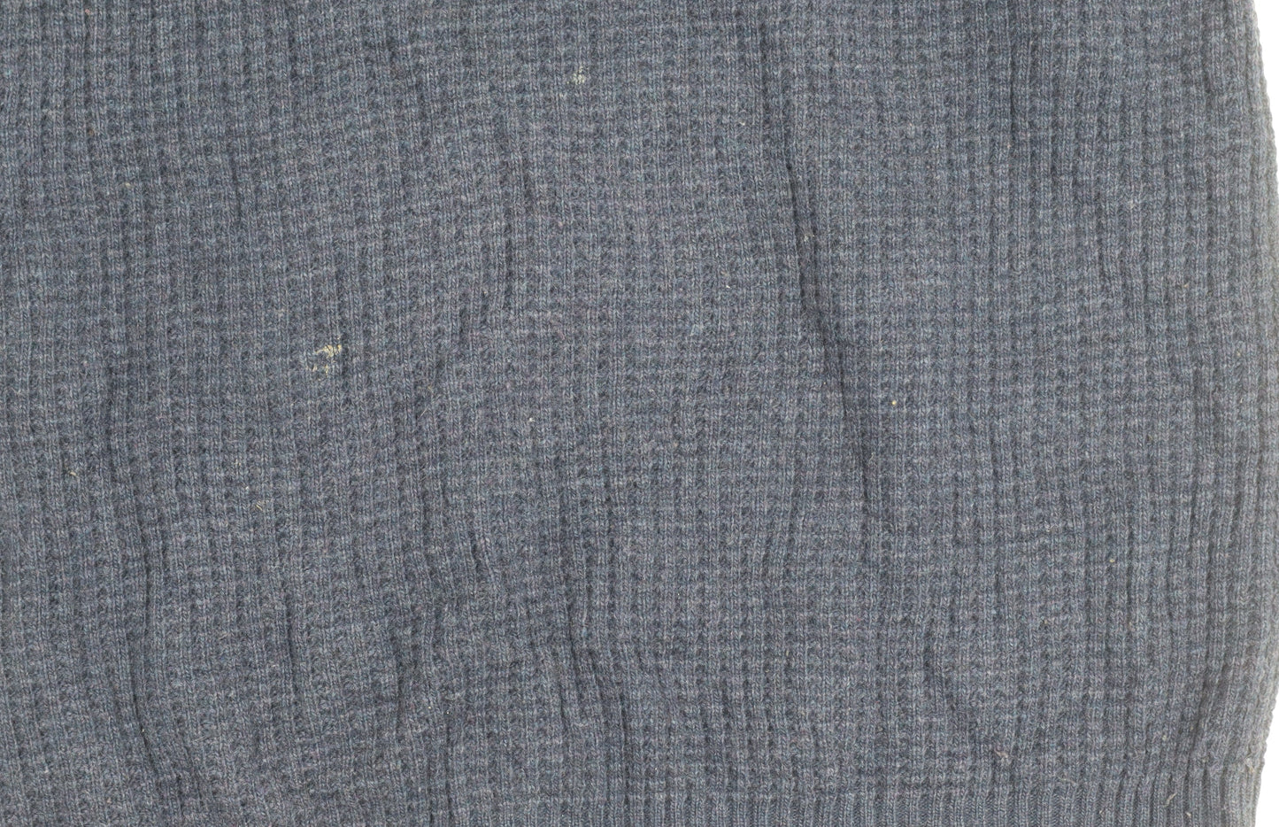 MNG Men’s Blue Wool Blend XL Waffle Knit Crew Pullover Jumper