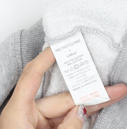 Womens UK Size L PRETTYLITTLETHING Grey Basic Jacket