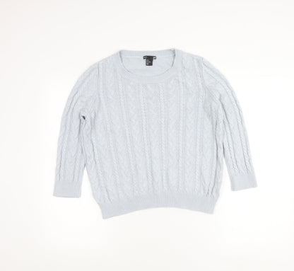 Womens UK Size 12 H&M Blue Pullover Jumper