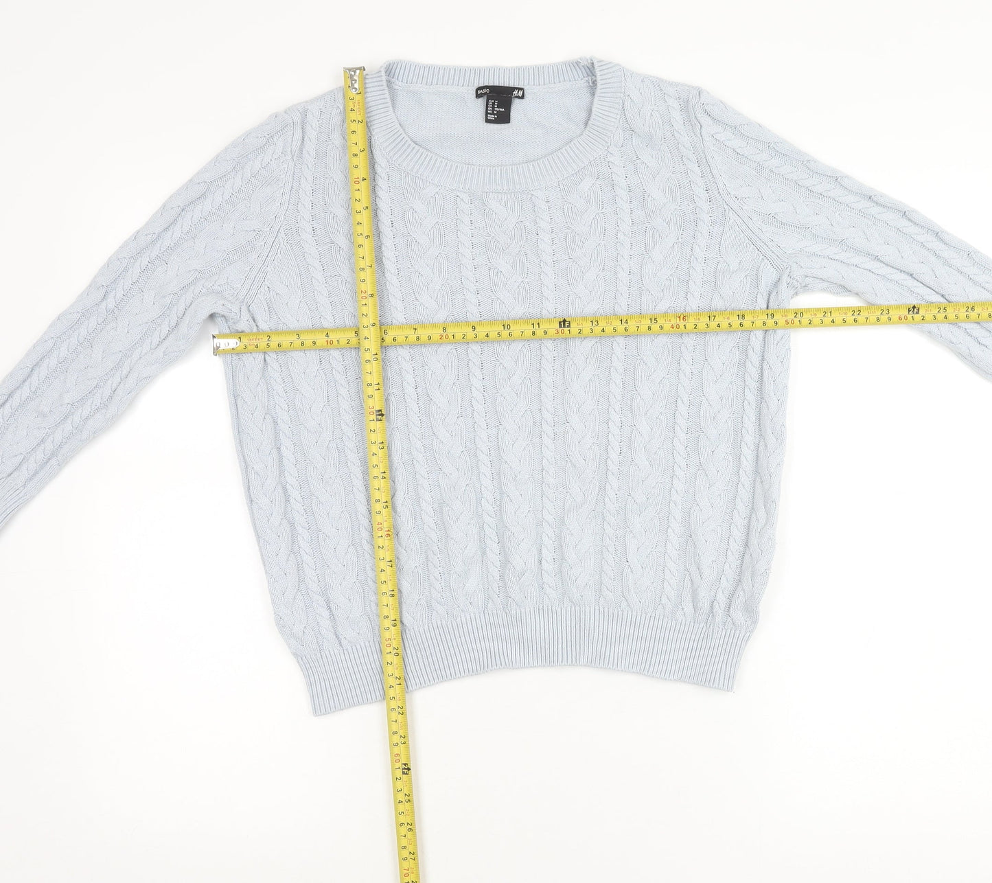 Womens UK Size 12 H&M Blue Pullover Jumper