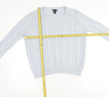 Womens UK Size 12 H&M Blue Pullover Jumper