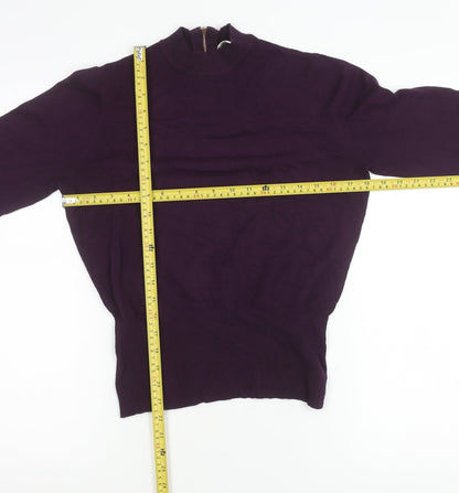 Womens UK Size S Linea Purple Full Zip Jumper