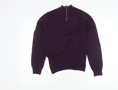 Womens UK Size S Linea Purple Full Zip Jumper