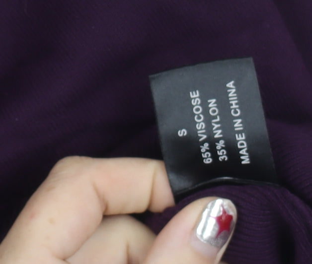 Womens UK Size S Linea Purple Full Zip Jumper