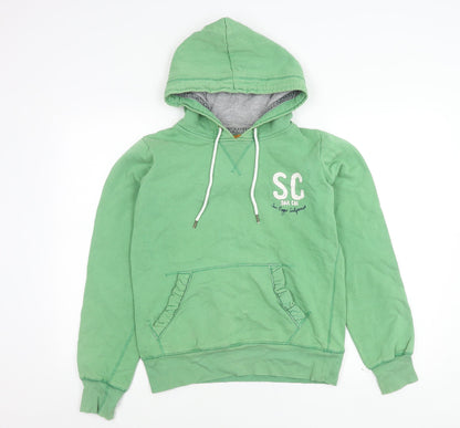 SoulCal Womens Green Pullover Hoodie Size 12 Cotton Blend