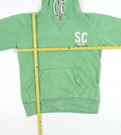 SoulCal Womens Green Pullover Hoodie Size 12 Cotton Blend
