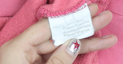 Abercrombie & Fitch Womens Pink Pullover Hoodie Medium Cotton Logo