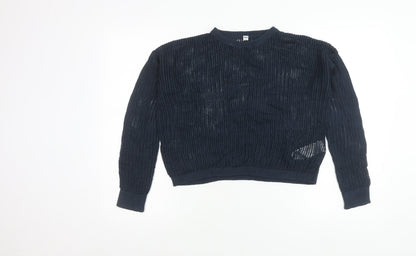 Womens UK Size S Uniqlo Blue Pullover Jumper