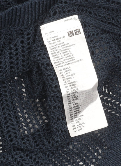 Womens UK Size S Uniqlo Blue Pullover Jumper