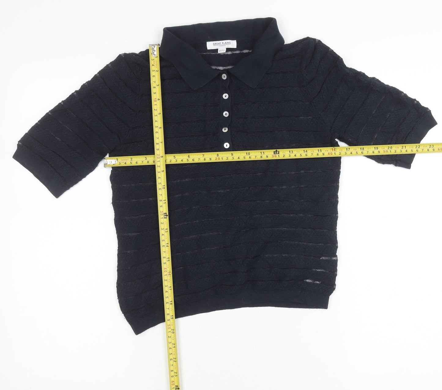 Womens UK Size 10 Great Plains Black Basic Polo