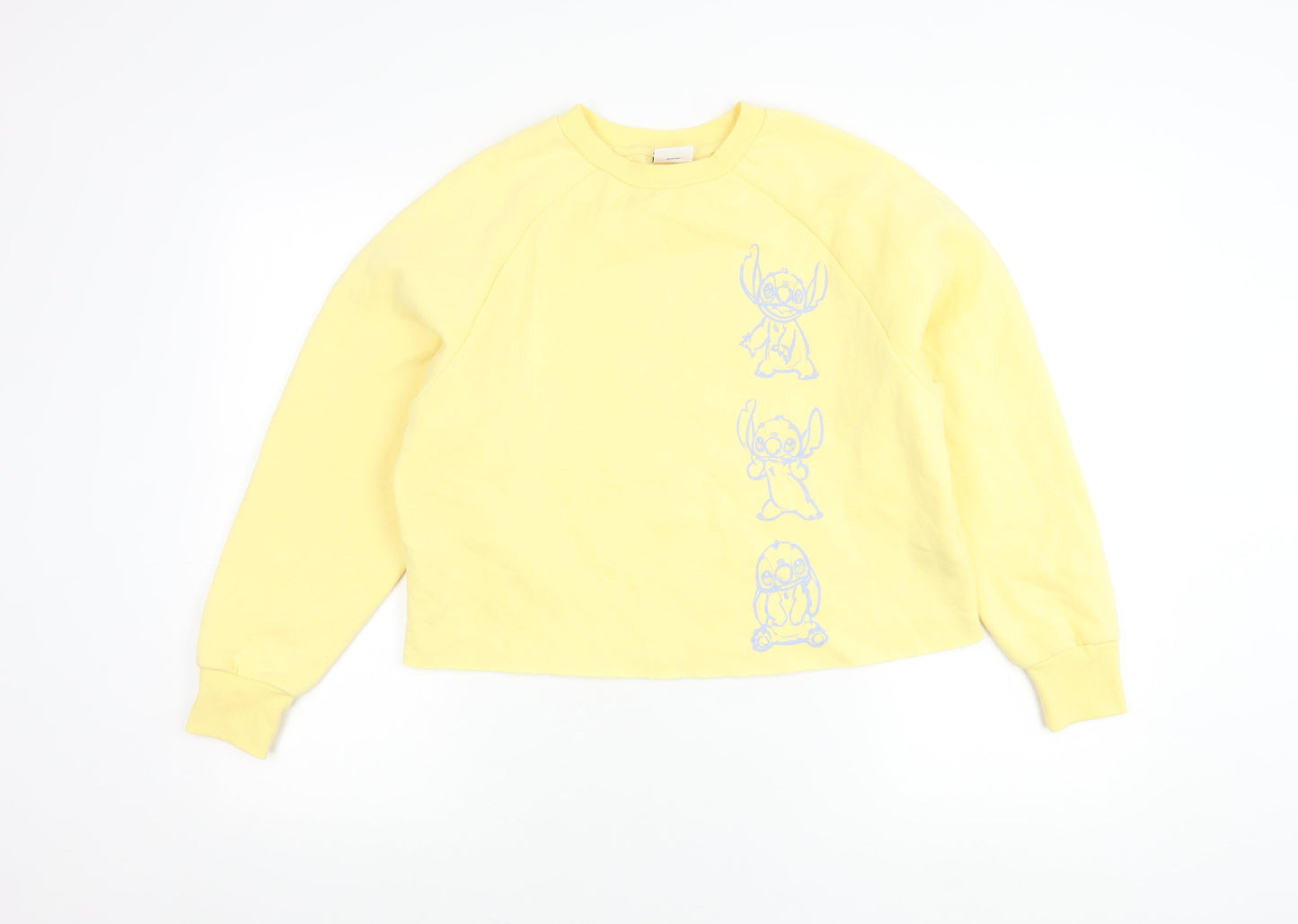 Womens UK Size 2XS Disney Yellow Pullover Sweatshirt