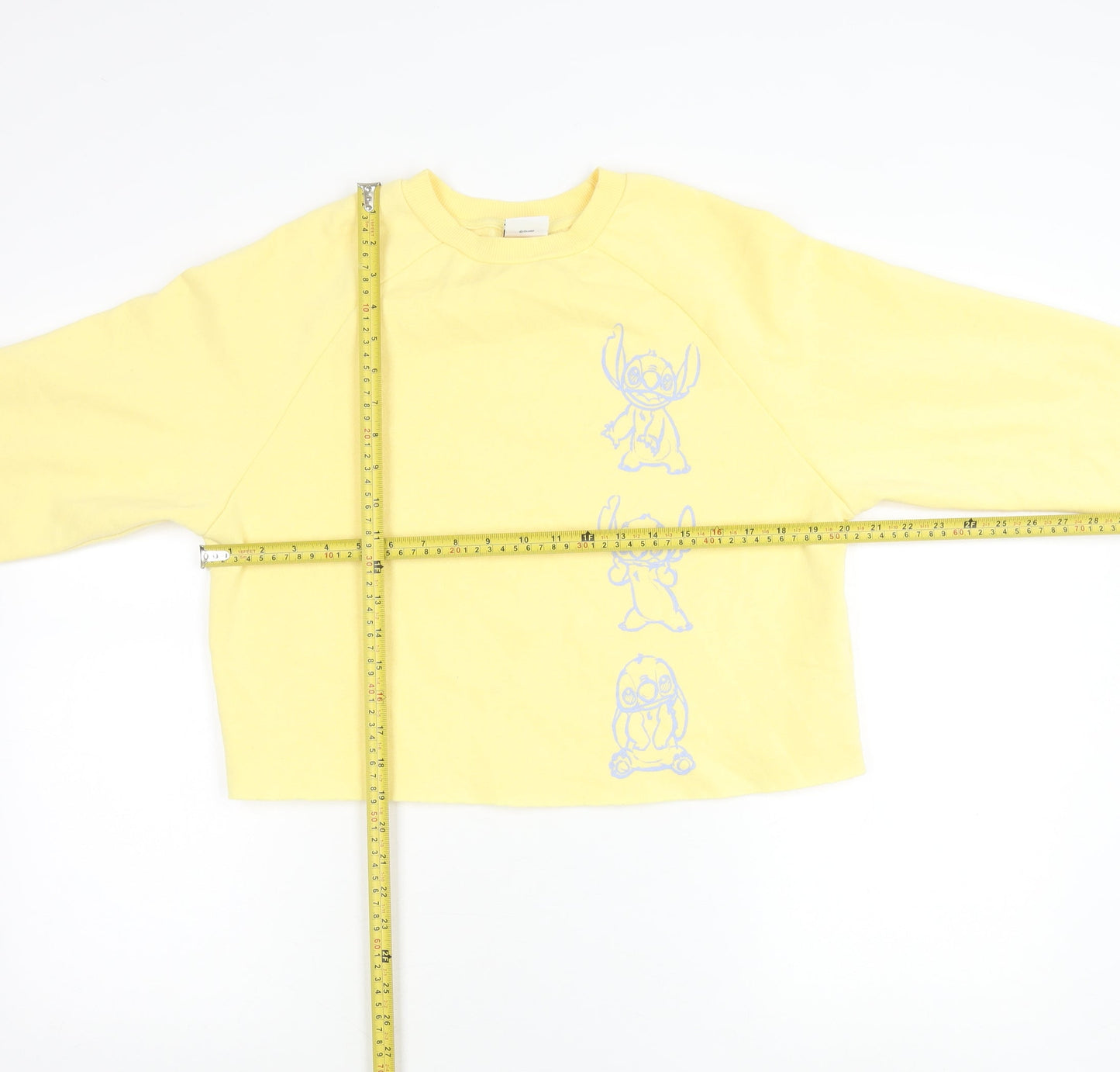 Womens UK Size 2XS Disney Yellow Pullover Sweatshirt